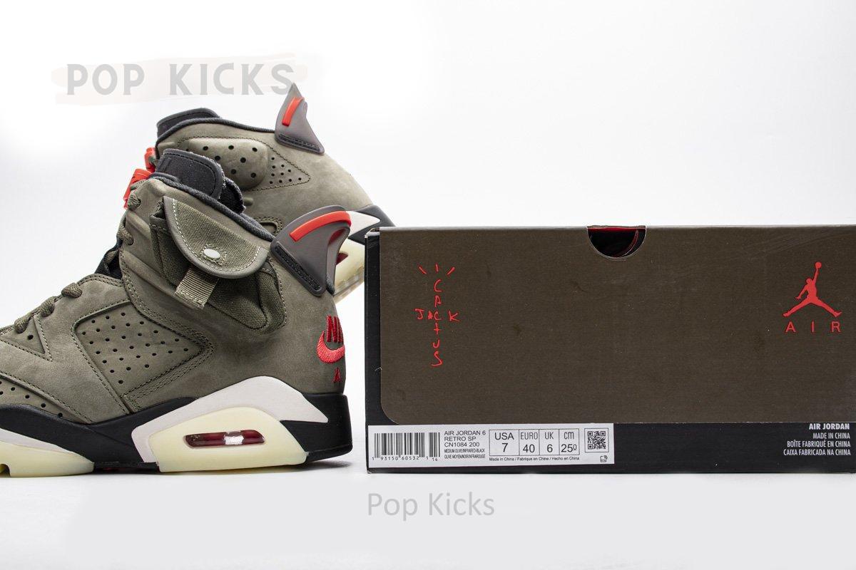 Travis Scott X Air Jordan 6 “Medium Olive”CN1084-200 - Image 5