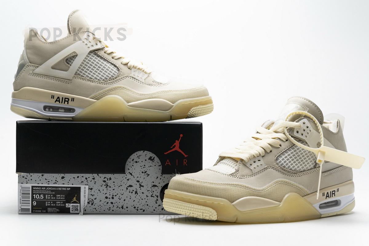 CV9388-100 OFF White x Air Jordan 4 Sail - Image 2