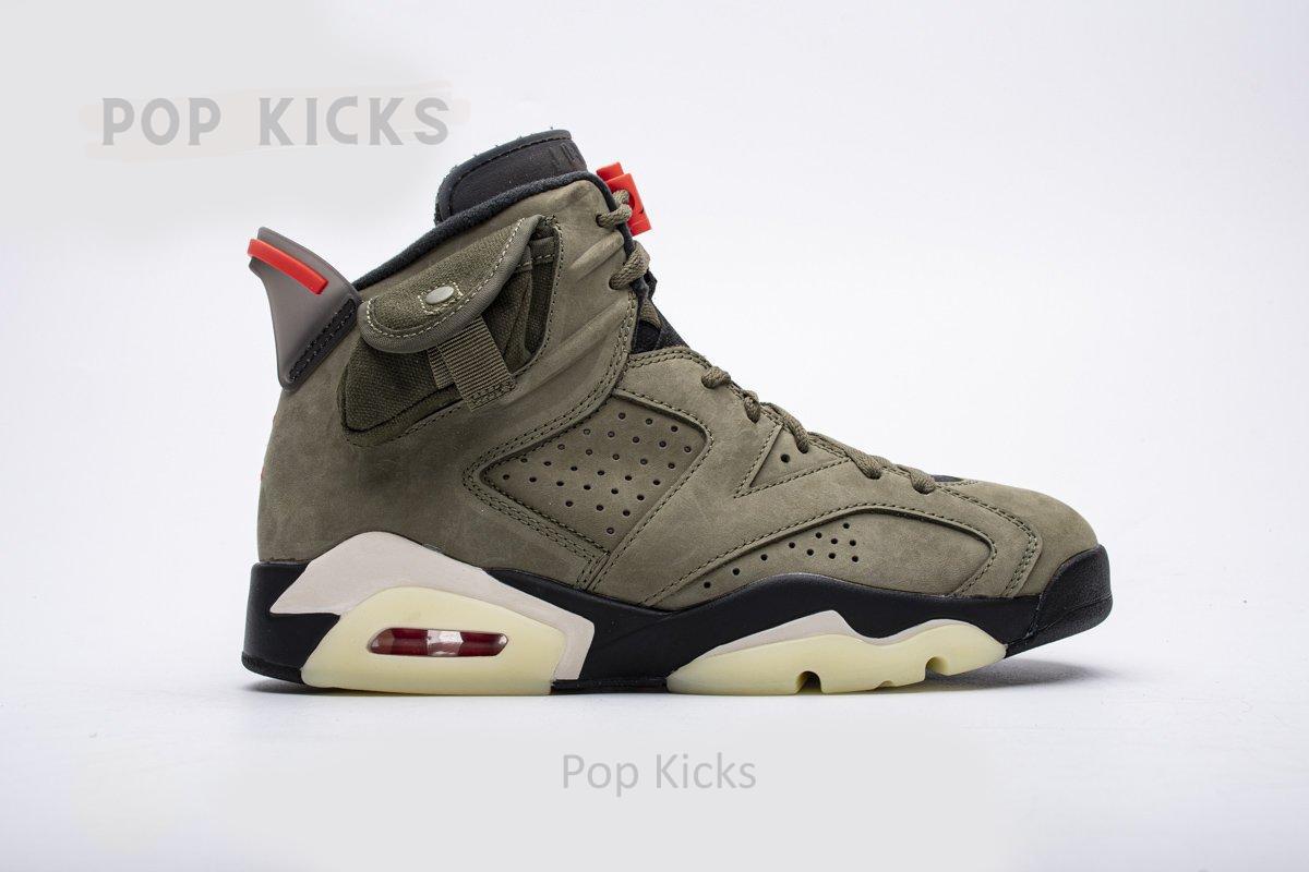 Travis Scott X Air Jordan 6 “Medium Olive”CN1084-200 - Image 4