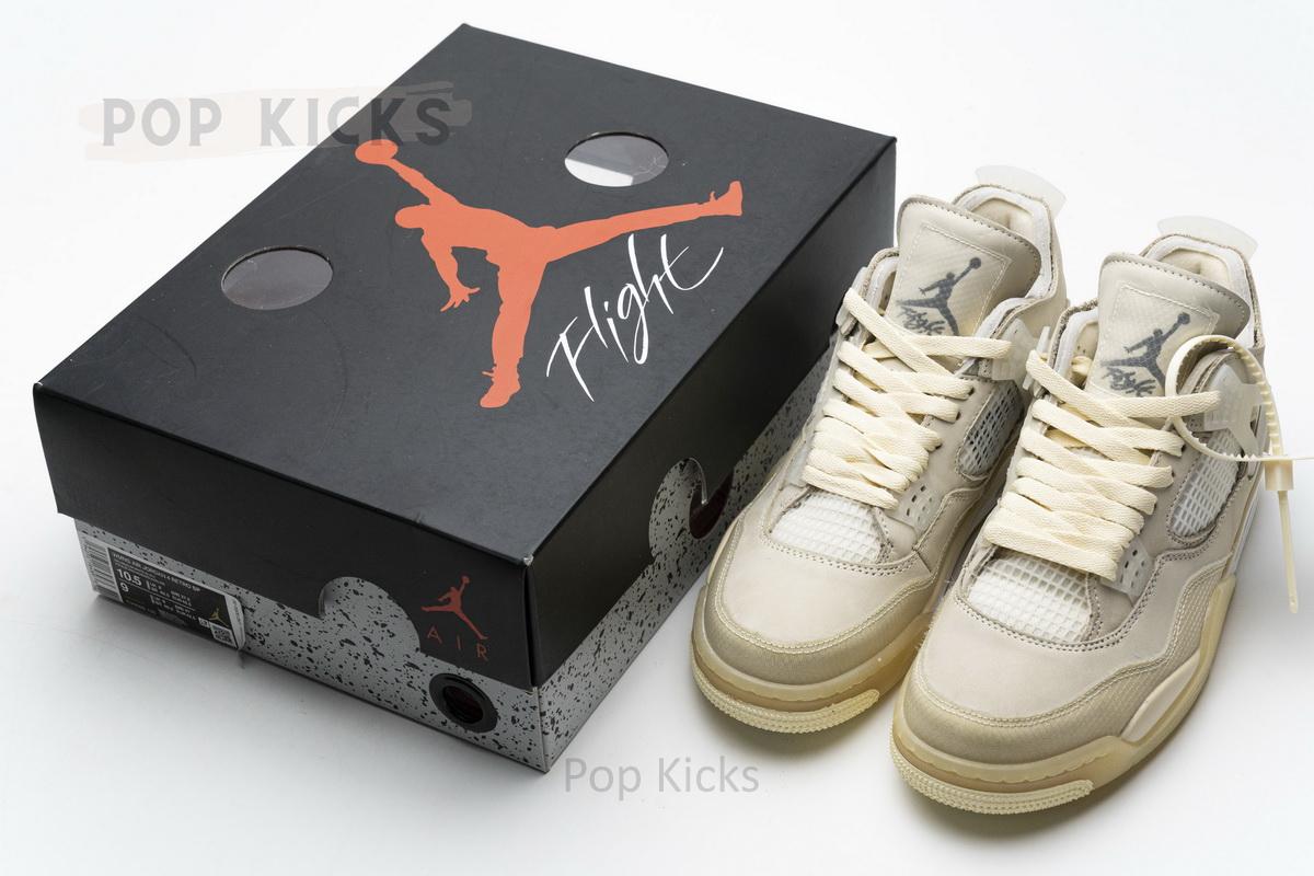 CV9388-100 OFF White x Air Jordan 4 Sail - Image 3
